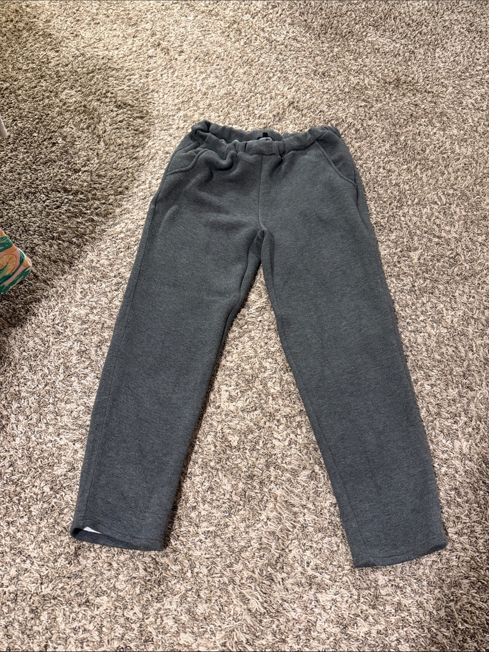 Cozy Charcoal Gray Fleece Jogger Pants for Women